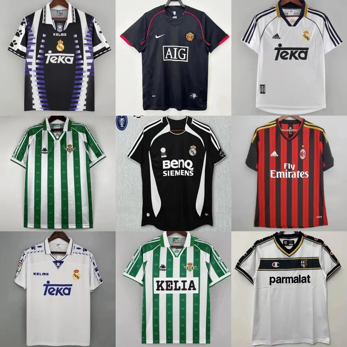 Design Vintage Football Jerseys Retro Soccer Kit Collection Multicolor