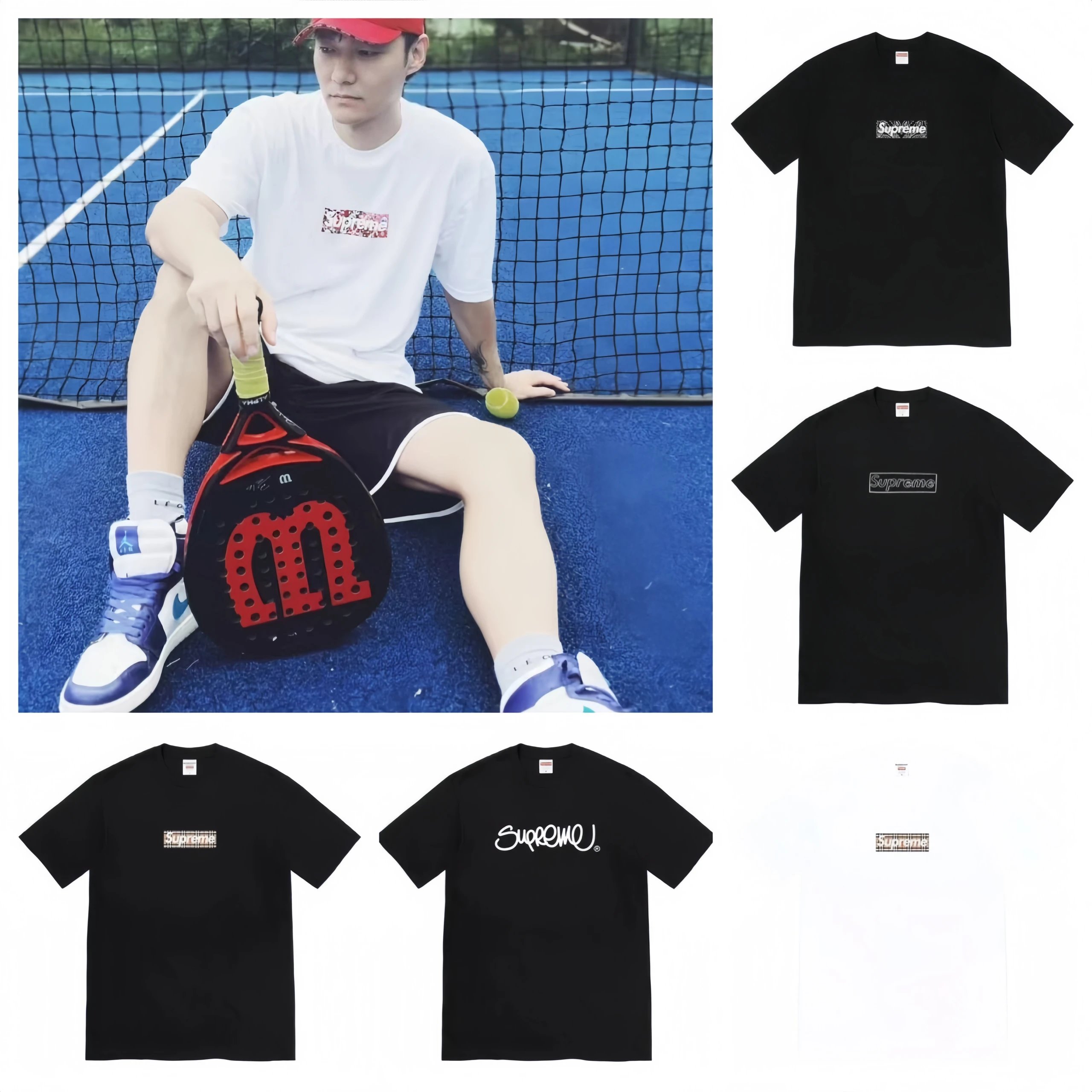 Supreme Box Logo Graphic Streetwear T-Shirt Multicolor