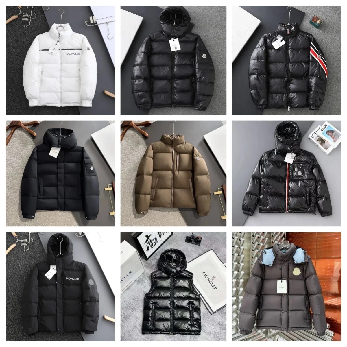 Moncler Puffer Jacket Collection Down Jacket Multicolor