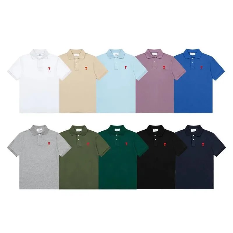 Ami Paris Ami de Coeur Cotton Polo Shirt Multicolor