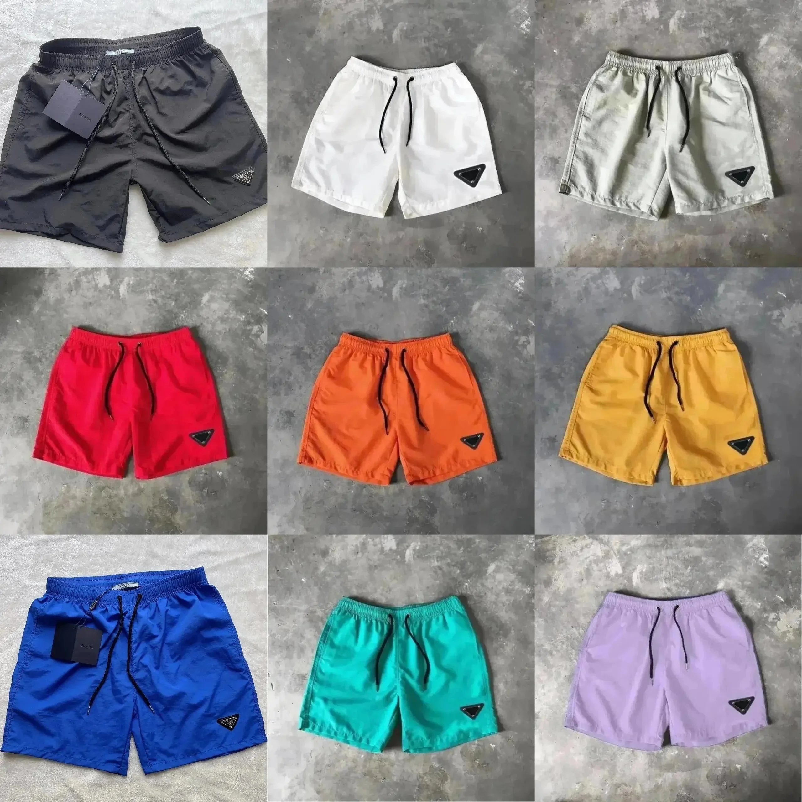 Prada Nylon Swim Shorts Casual Summer Shorts Multicolor