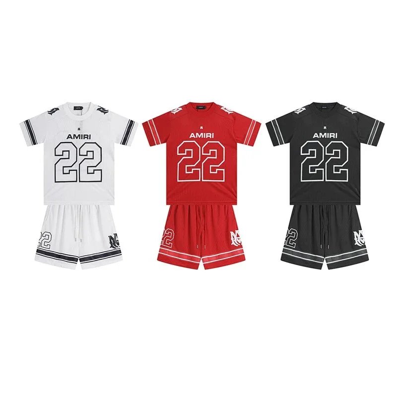 Amiri 22 Football Jersey Sporty Matching Set Multicolor