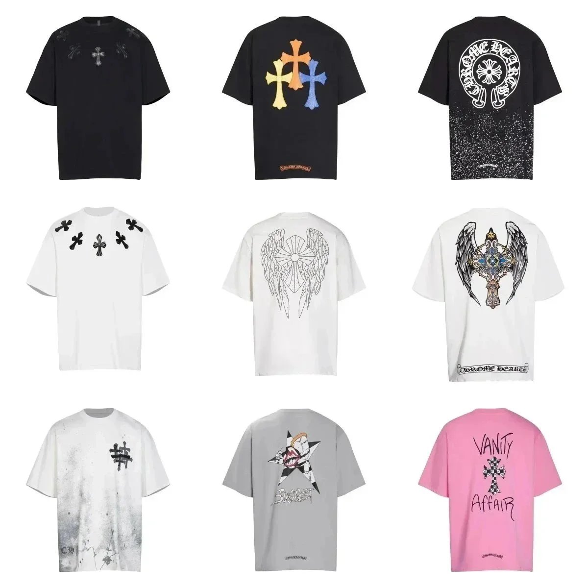 Chrome Hearts Graphic Print Oversized T-Shirt Multicolor