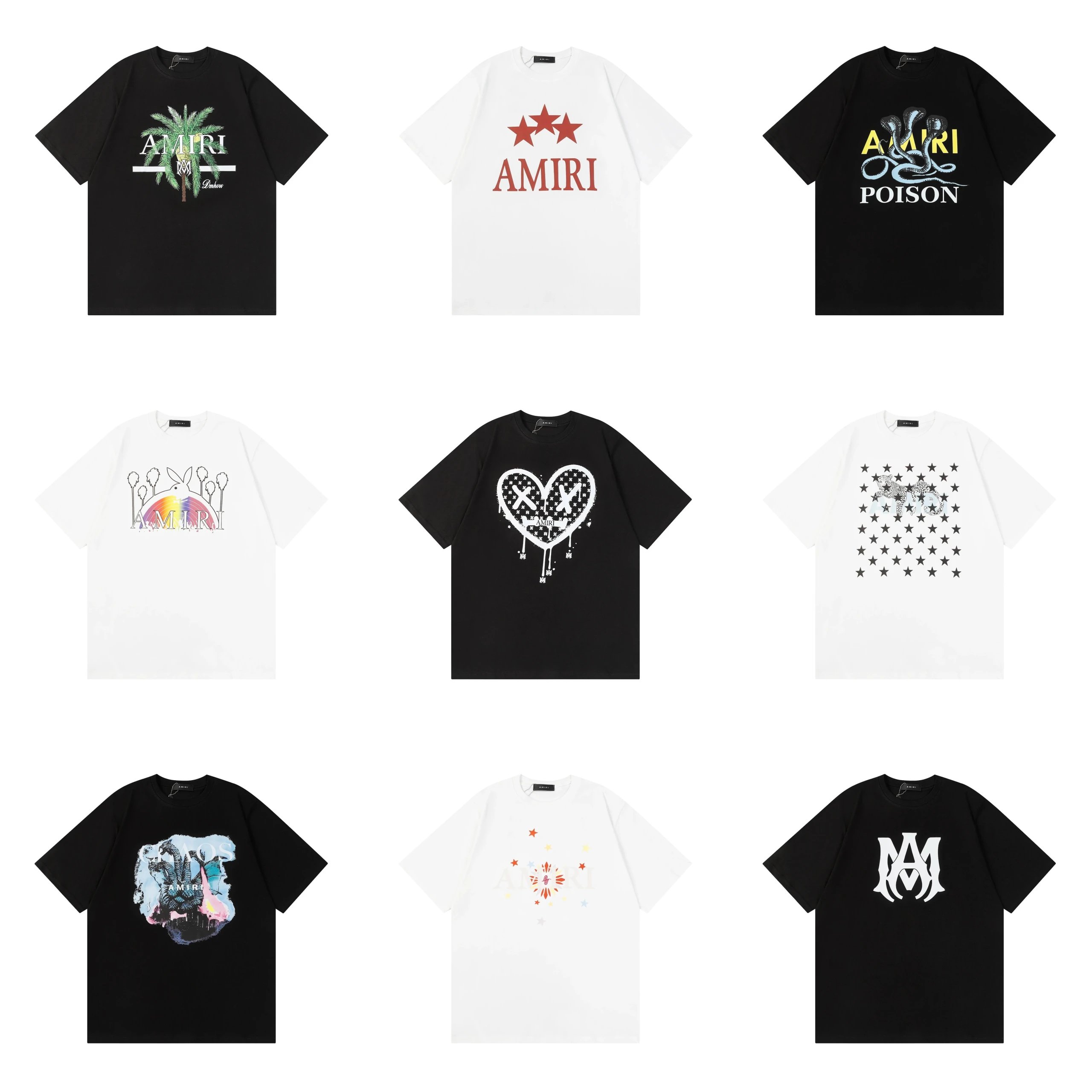 Amiri Graphic Print Cotton T-Shirt Multicolor