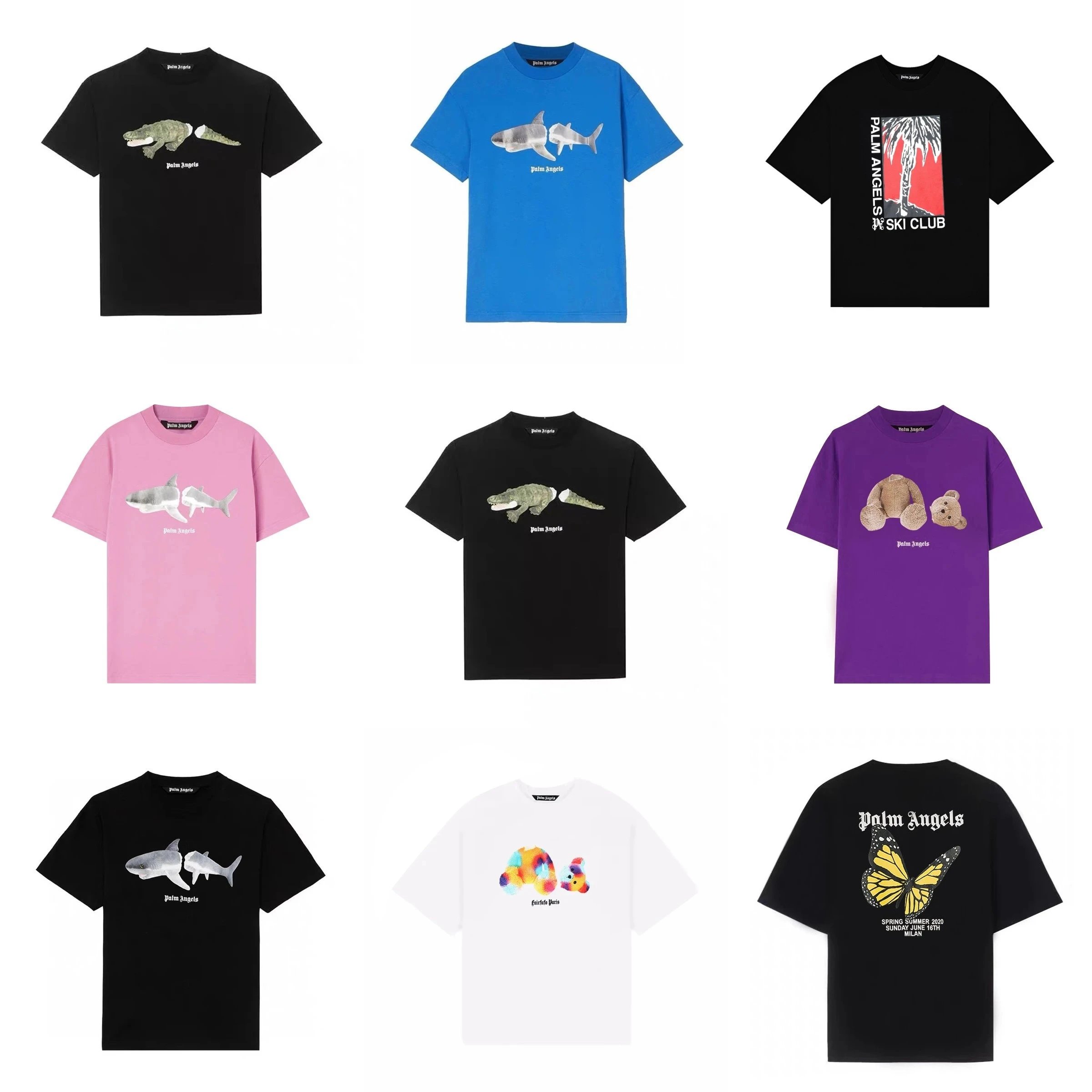 Palm Angels Graphic Print Oversized Tee Multicolor