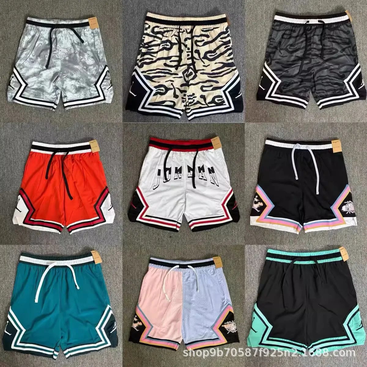 Jordan Diamond Basketball Shorts Mesh Sporty Multicolor
