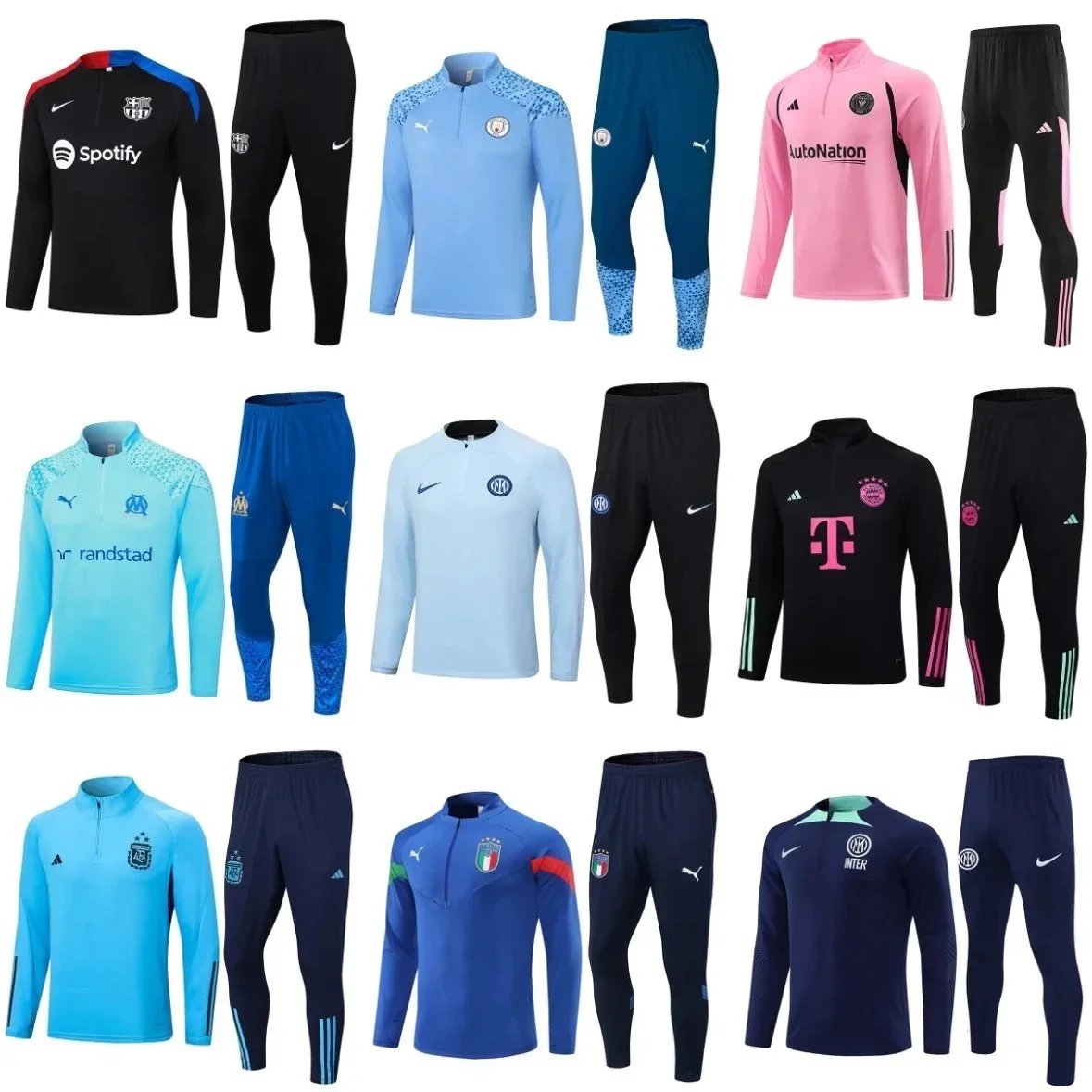 Design Football Training Tracksuit Sets Multicolor