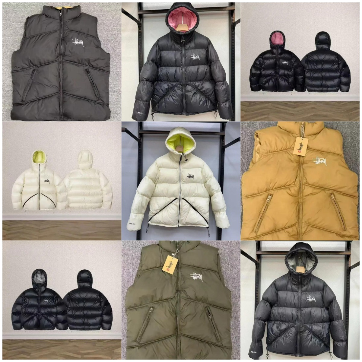 Stussy 800 Fill Puffer Streetwear Down Jacket Black