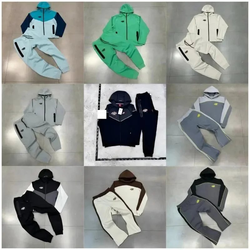 Nike Tech Fleece casual tracksuit set Multicolor