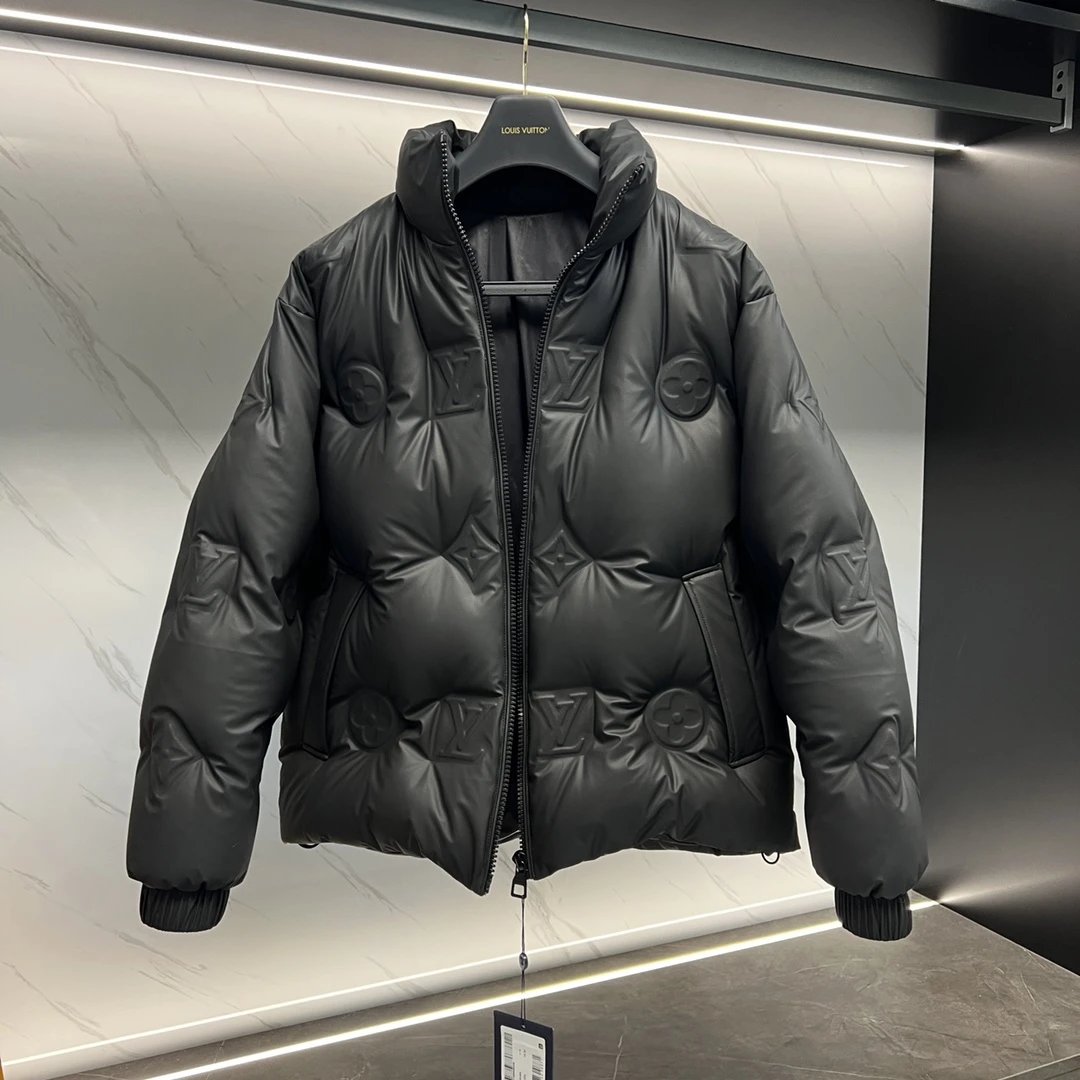 Louis Vuitton LV Monogram Embossed Puffer Jacket Black