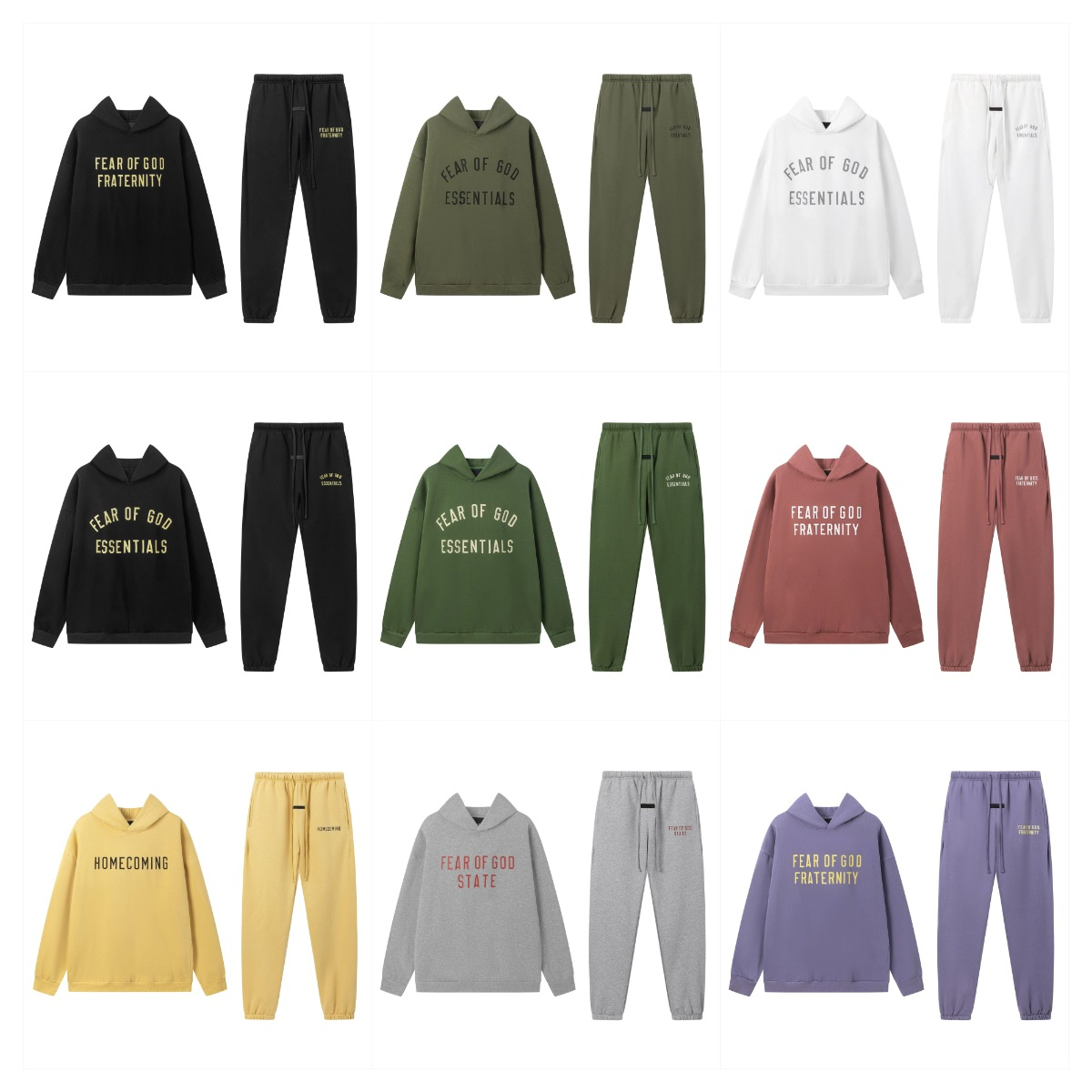 Fear of God FOG Essentials Oversized Tracksuit Set Multicolor