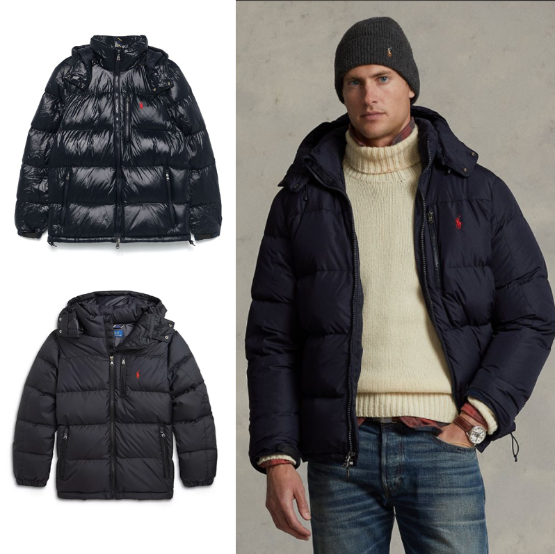 Ralph Lauren RL Water-Repellent Puffer Down Jacket Navy