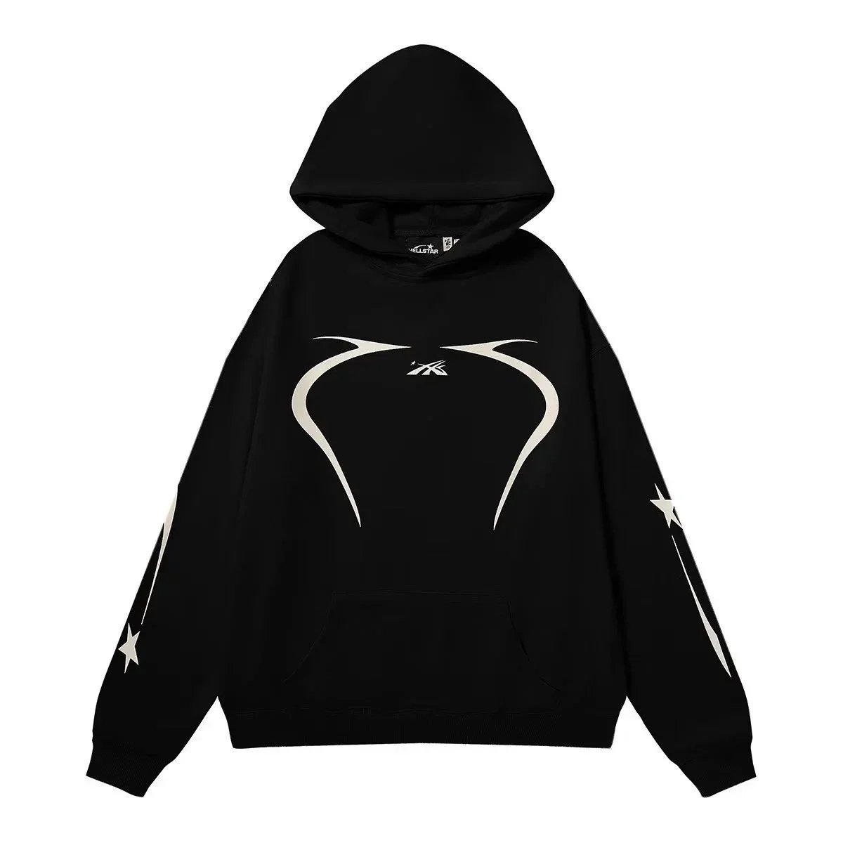 Hellstar Graphic Print Oversized Hoodie Black