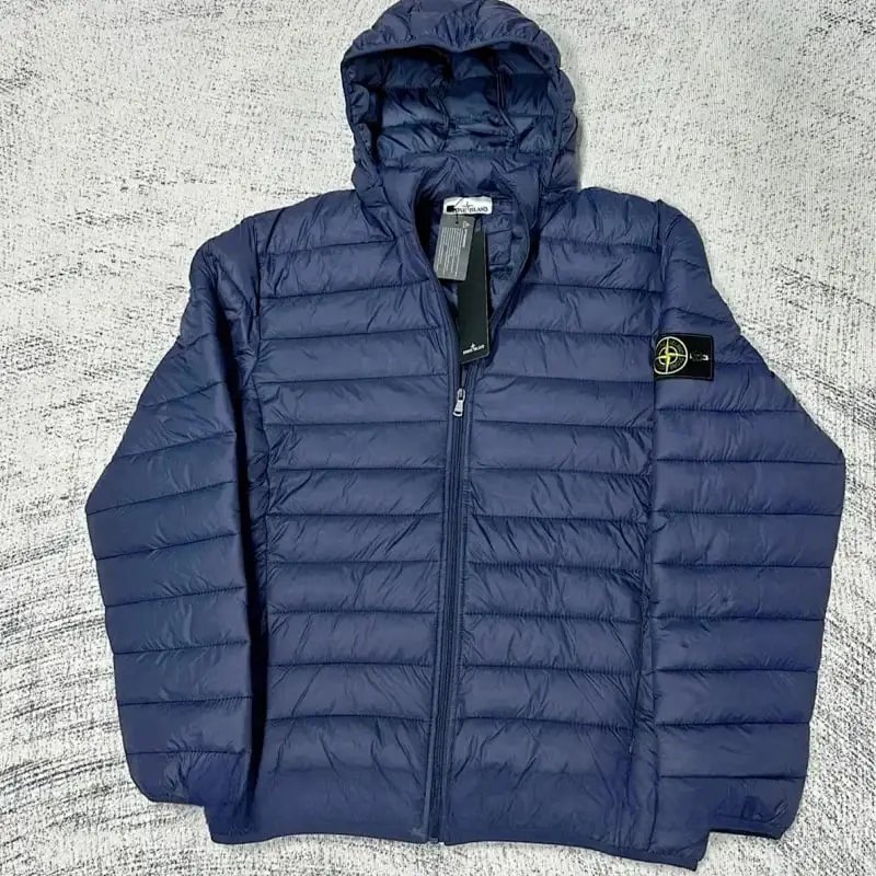 Stone Island Nylon Metal Hooded Puffer Jacket Navy