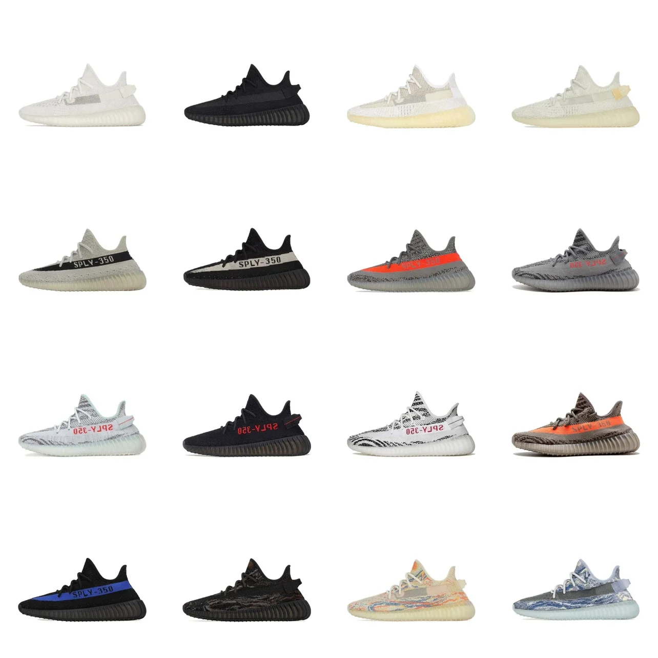 Adidas Yeezy Boost 350 V2 Chunky Sneakers Multicolor