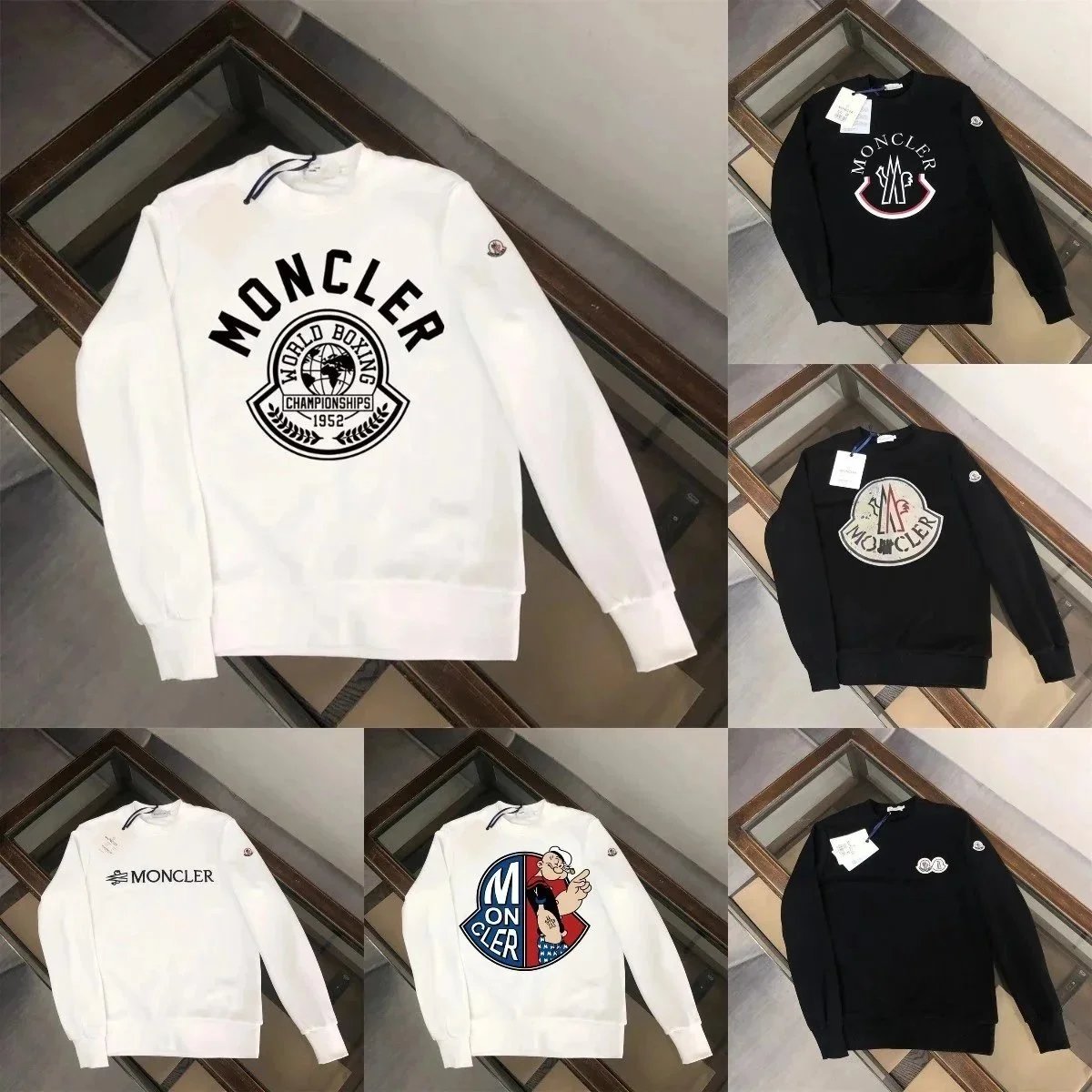Moncler Graphic Print Crewneck Sweatshirt Multicolor
