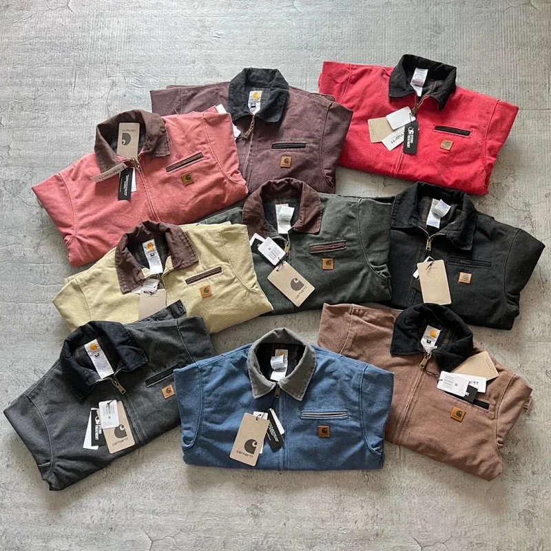 Carhartt Detroit Jacket Vintage Canvas Workwear Jacket Multicolor