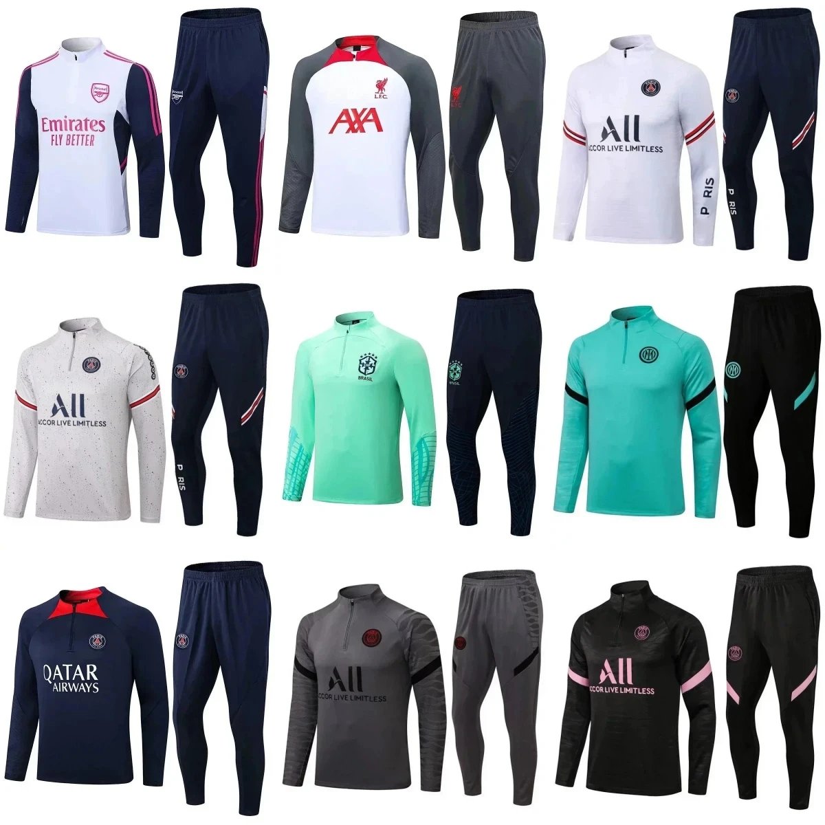 Nike Strike Drill Training Tracksuit Football Jersey Set Multicolor