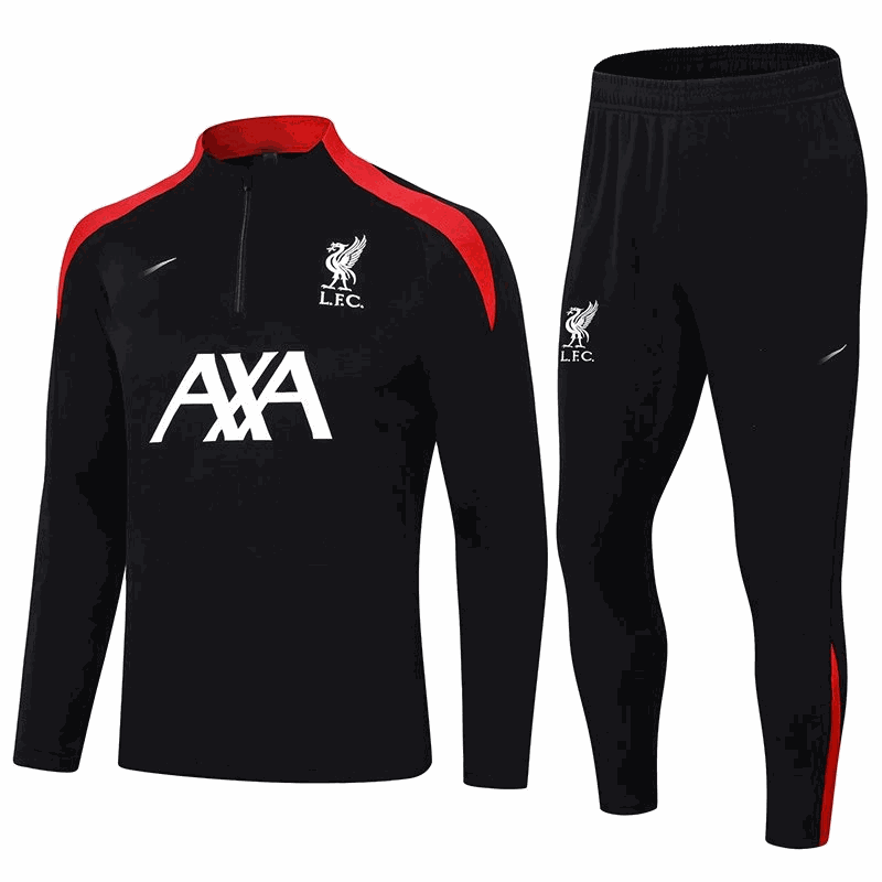 Nike Liverpool FC Strike Drill Training Tracksuit Set Black and Red