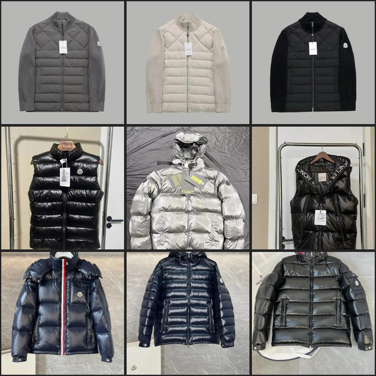 Moncler Puffer Jacket Collection Quilted Down Winter Jackets Multicolor