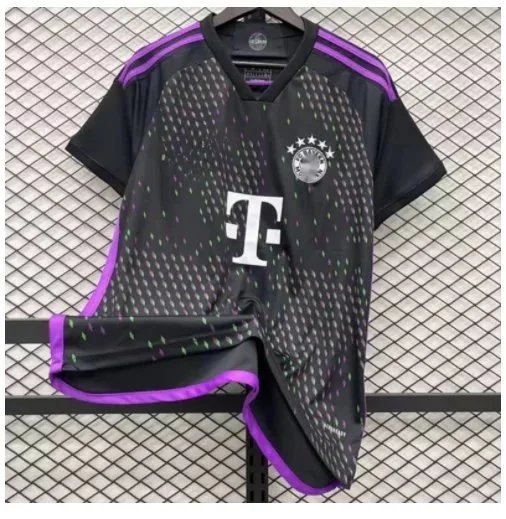 Adidas Bayern Munich 2023-24 Third Soccer Jersey Black and Purple