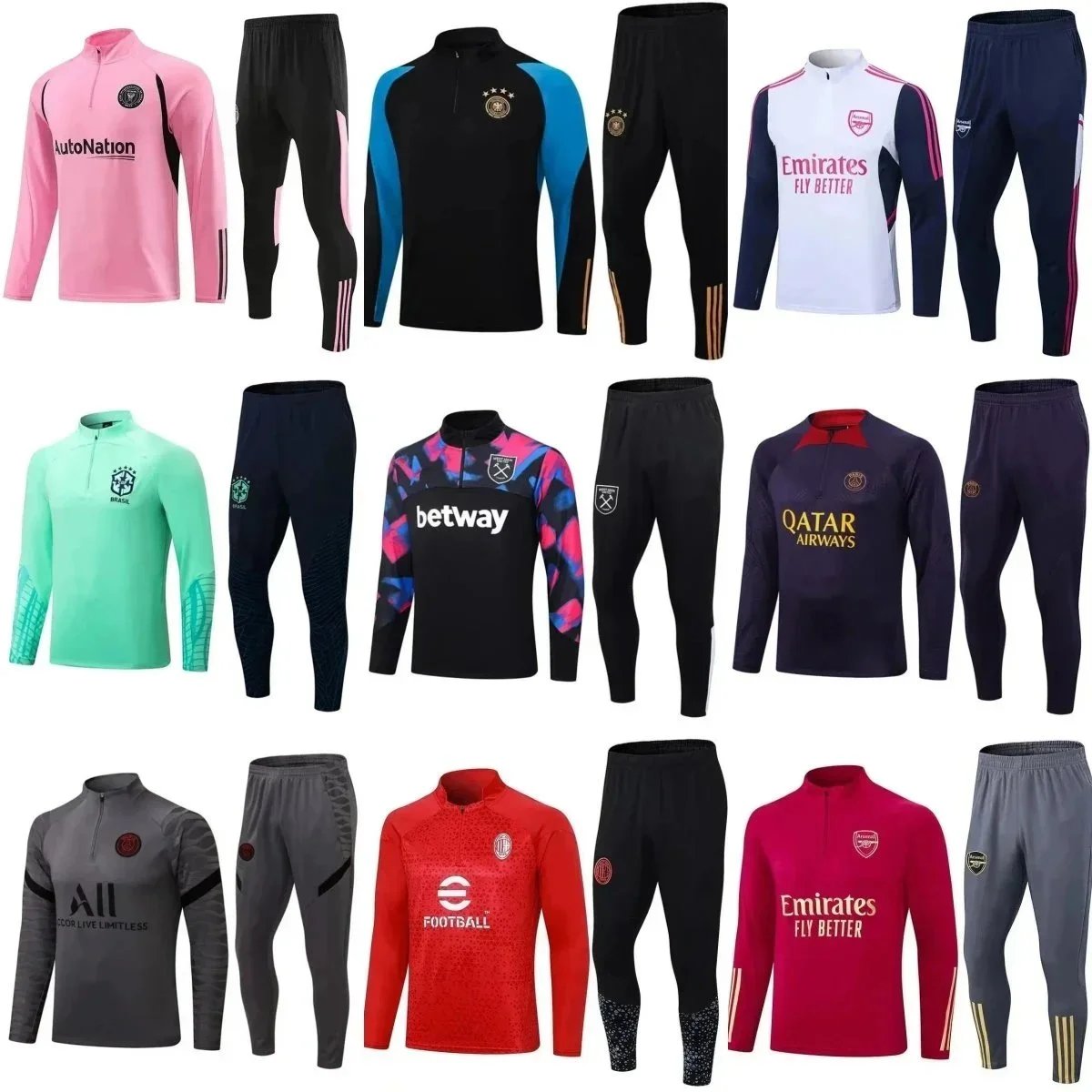 Adidas Training Tracksuit Football Jersey Set Multicolor
