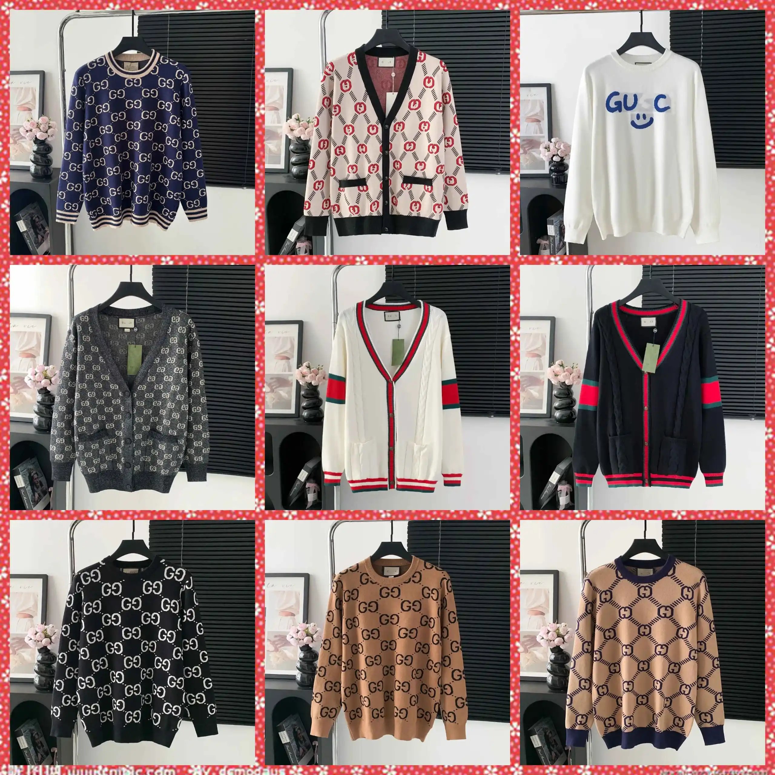 Gucci GG Monogram Knitwear Collection Luxury Sweaters and Cardigans Multicolor