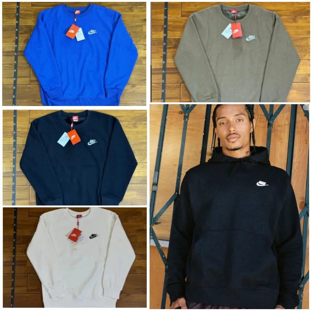 Nike Club Fleece Minimalist Sweatshirt and Hoodie Multicolor