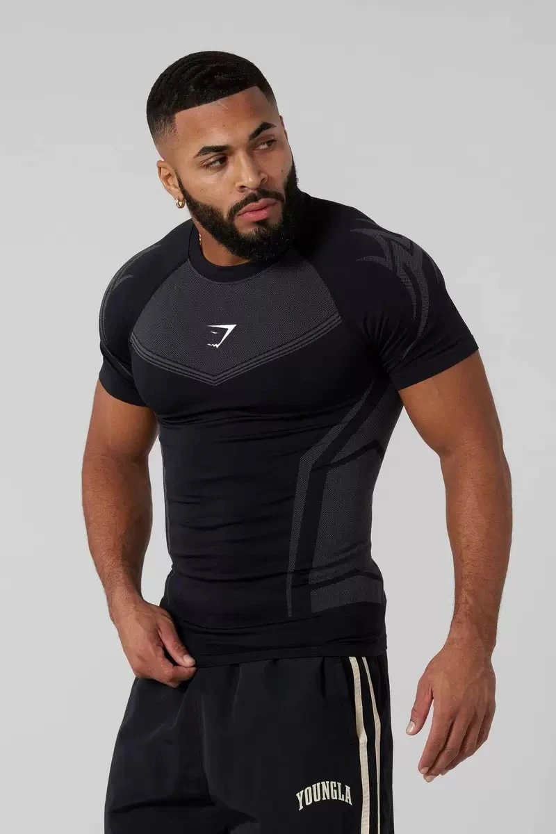 Gymshark Seamless Compression Fit T-Shirt Black