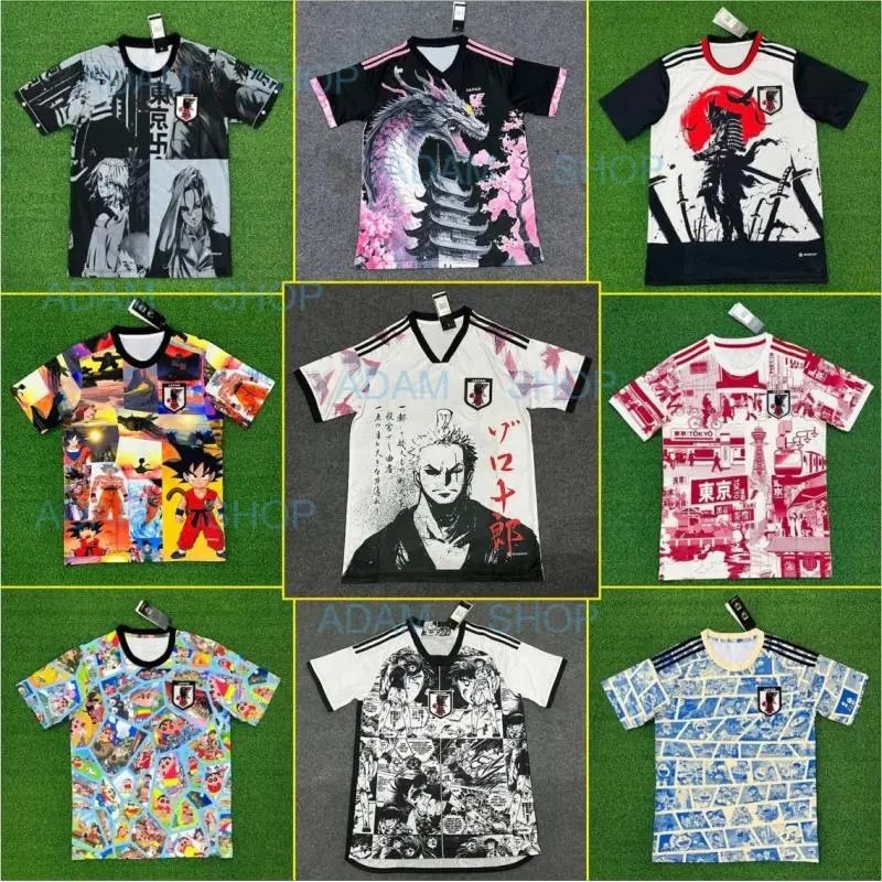 Adidas Japan National Team Anime Graphic Jersey Soccer Jersey Multicolor