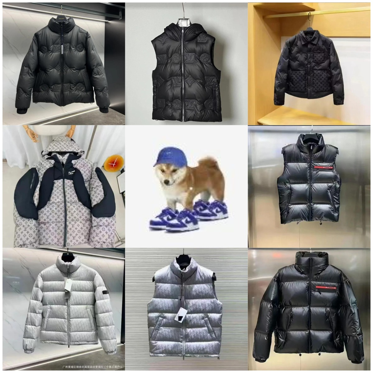 Louis Vuitton LV Monogram Puffer Jacket Winter Down Jacket Black