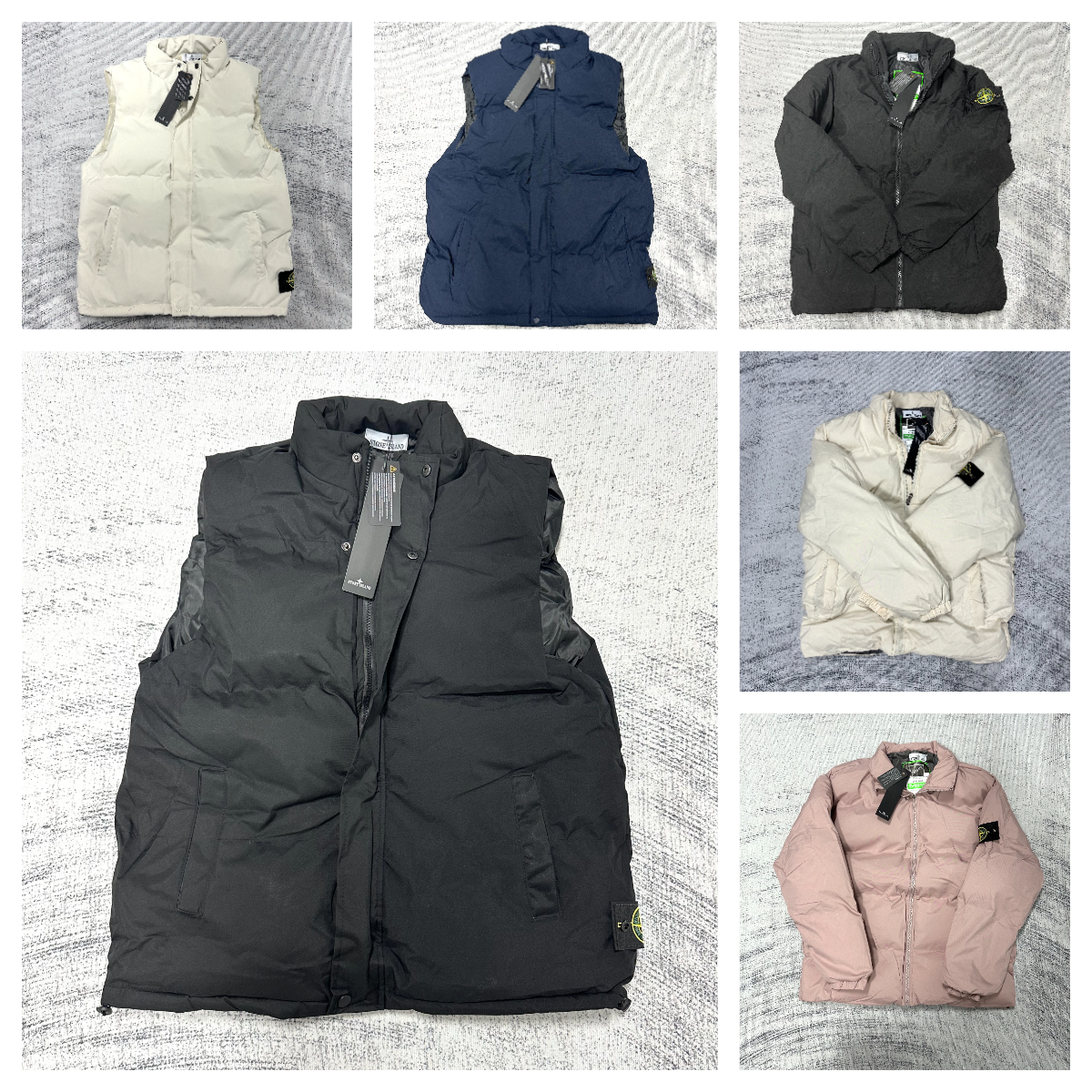 Stone Island Puffer Warm Winter Jacket and Vest Collection Multicolor