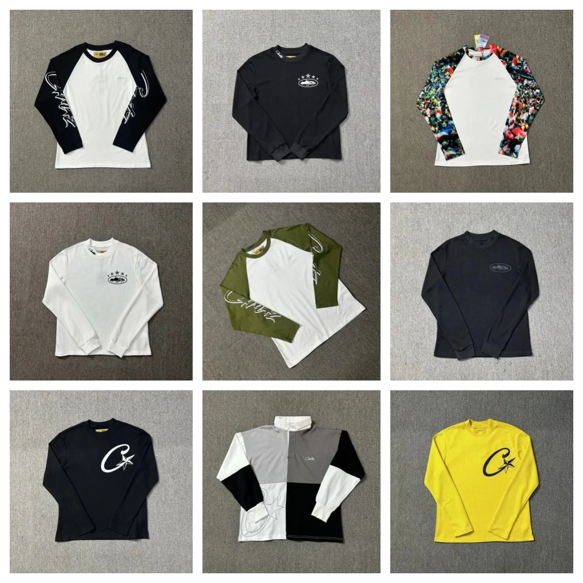 Corteiz Graphic Long Sleeve Streetwear T-Shirt Multicolor