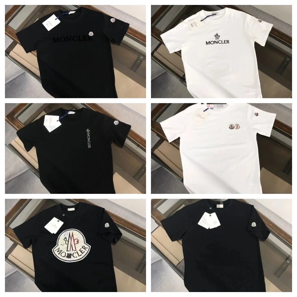 Moncler Graphic Print Cotton T-Shirt Multicolor