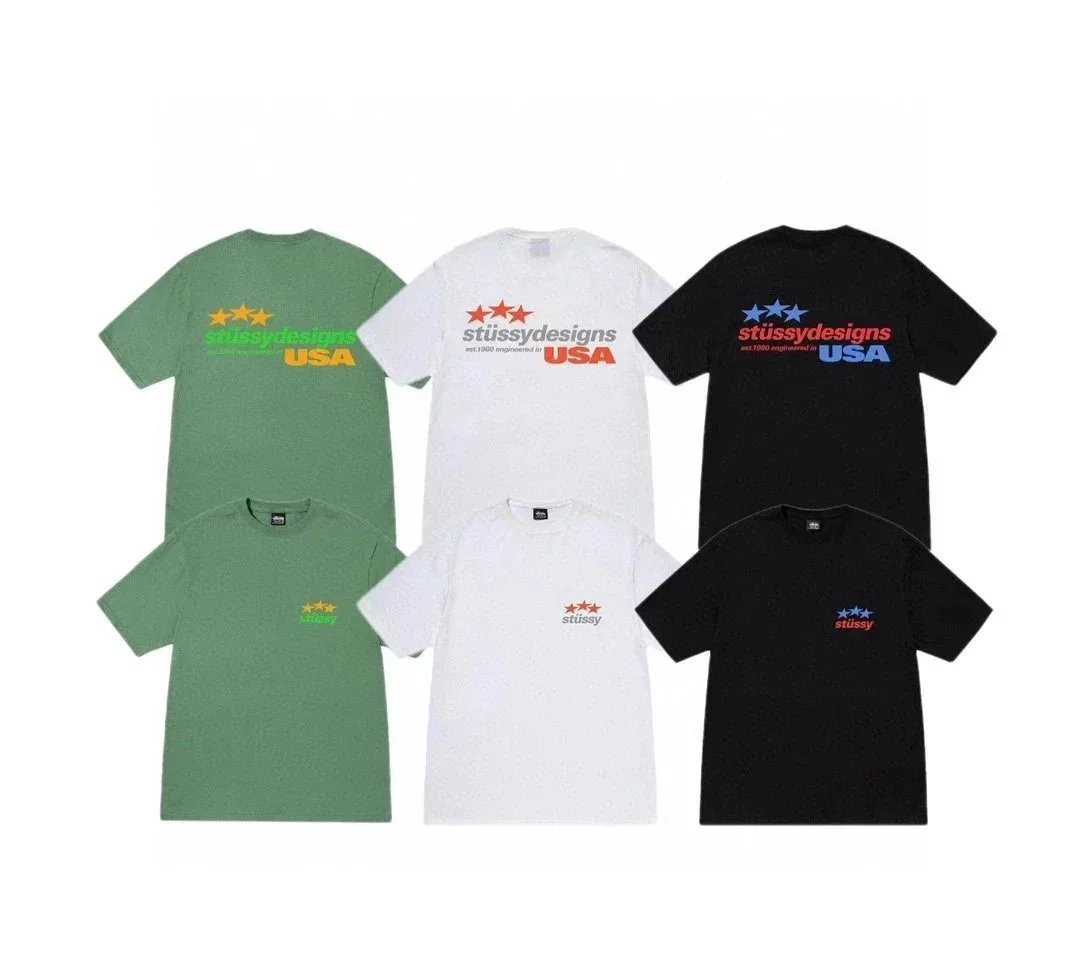 Stussy Stussydesigns USA Graphic Streetwear T-Shirt Multicolor