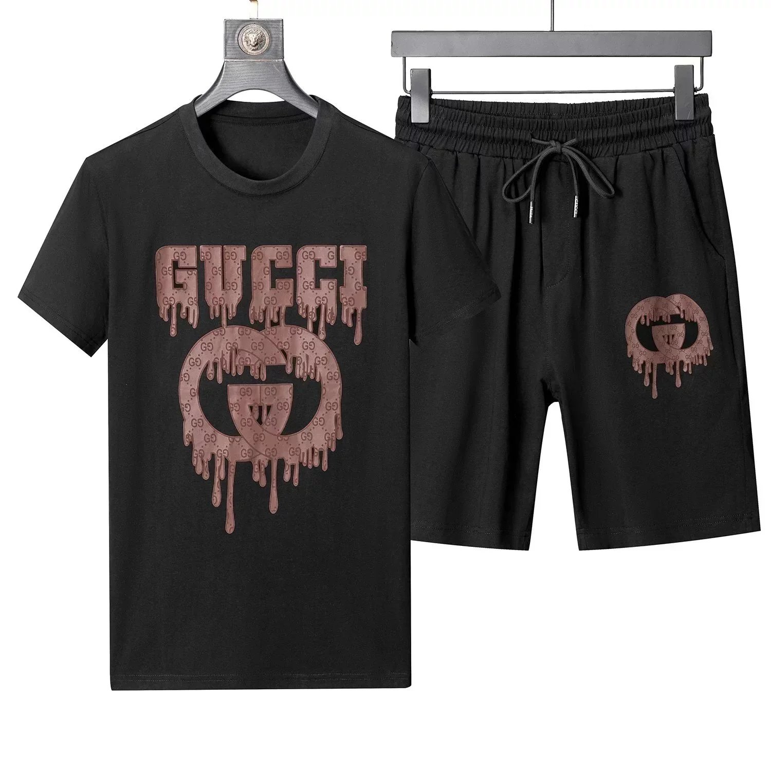 Gucci Dripping Monogram Graphic Matching Set Black