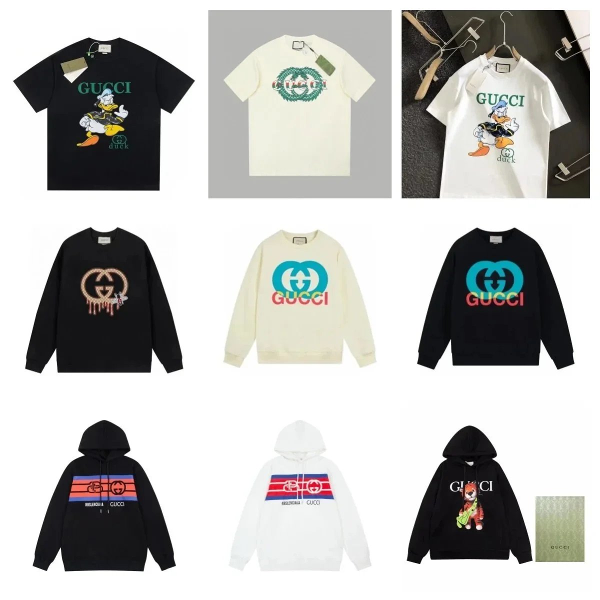 Gucci Graphic Print Cotton T-Shirts and Hoodies Multicolor