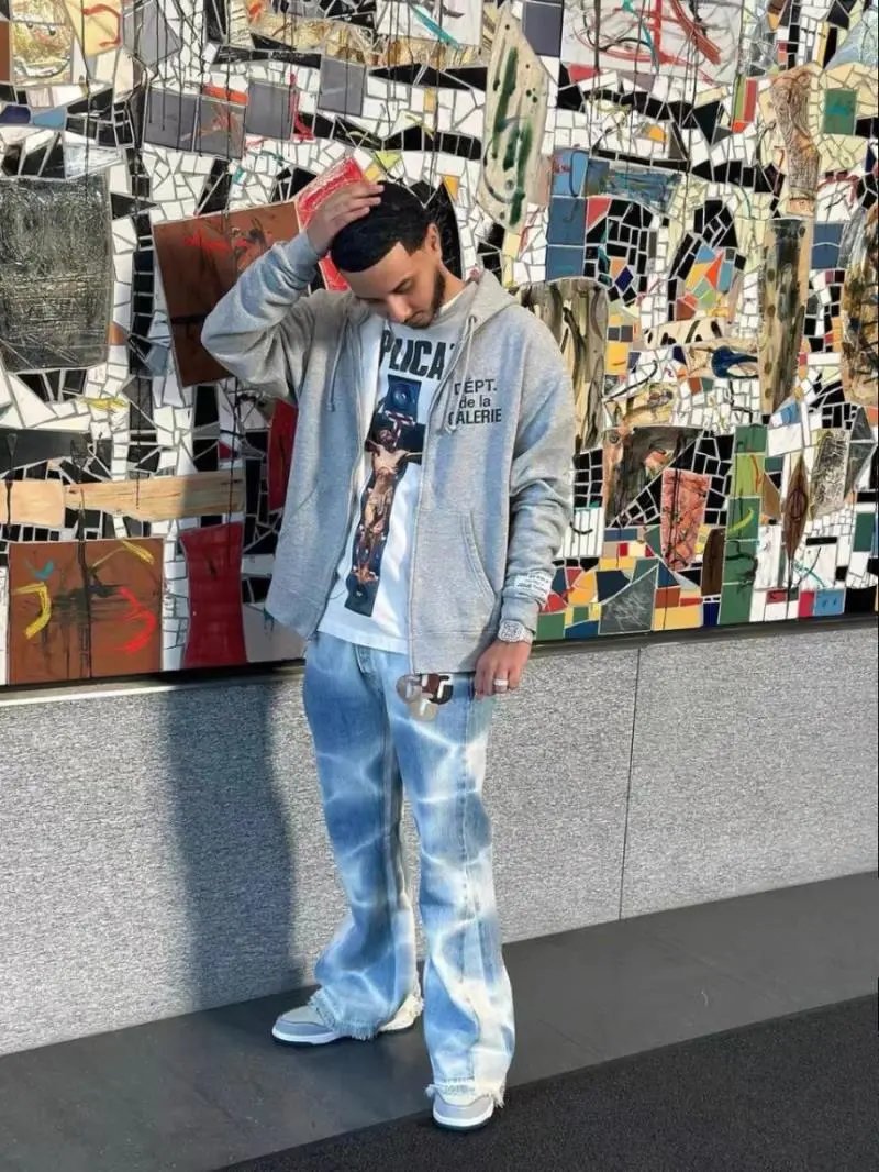 Gallery Dept. Zip-Up Hoodie Grey