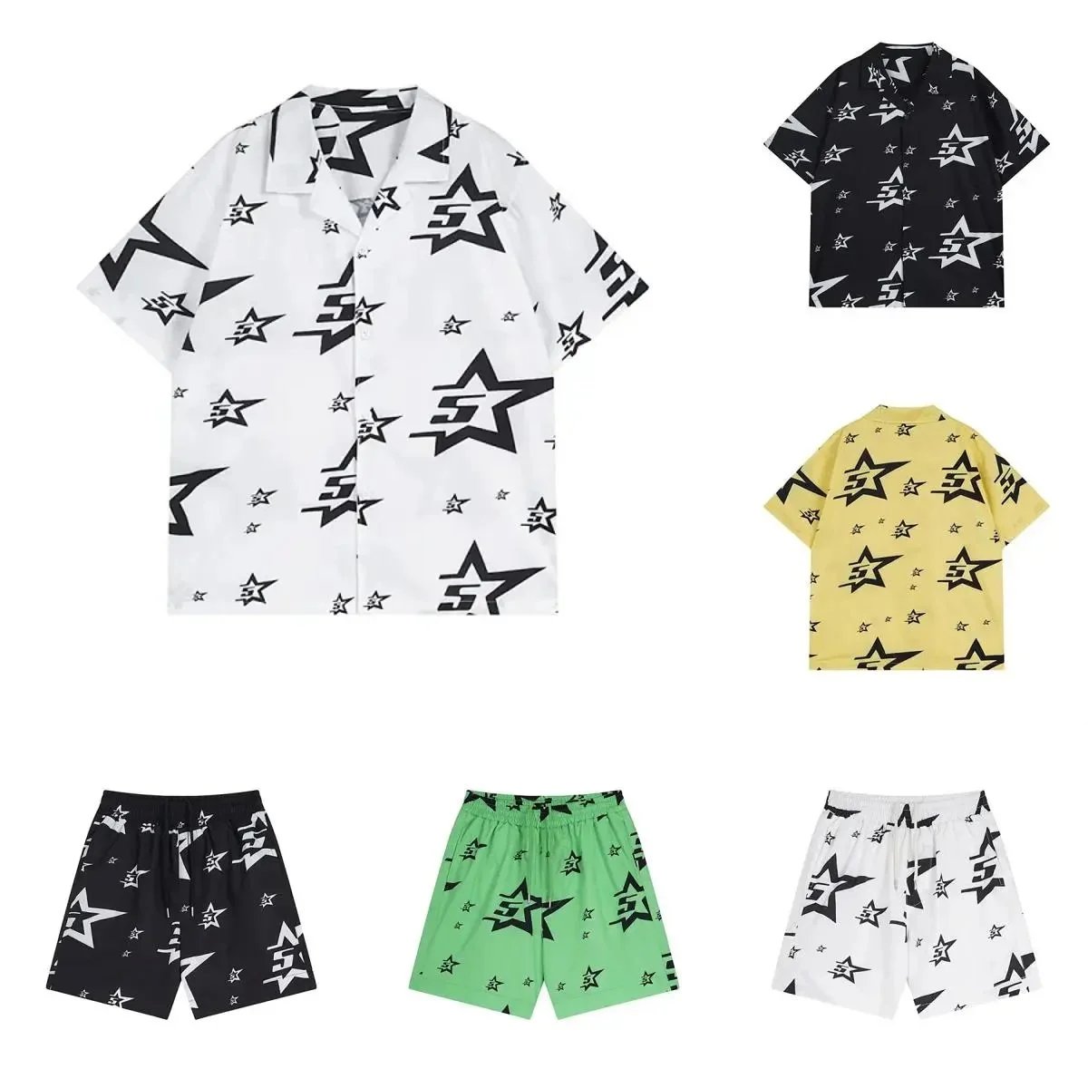 Design Star Print Casual Matching Set Multicolor