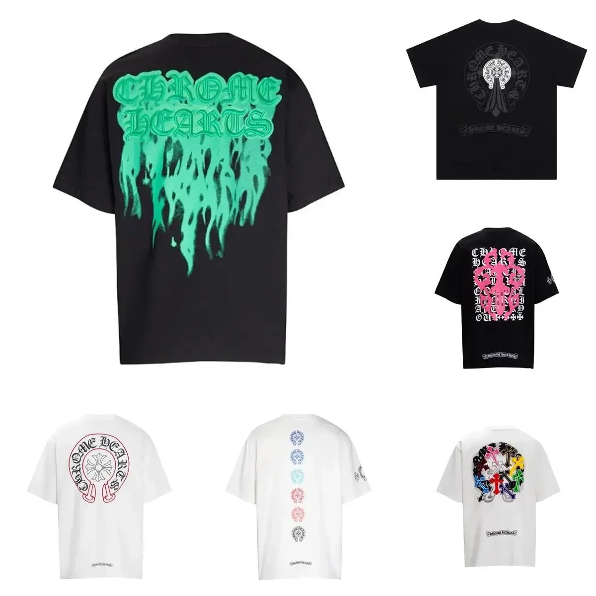 Chrome Hearts Graphic Print Oversized Tee Multicolor