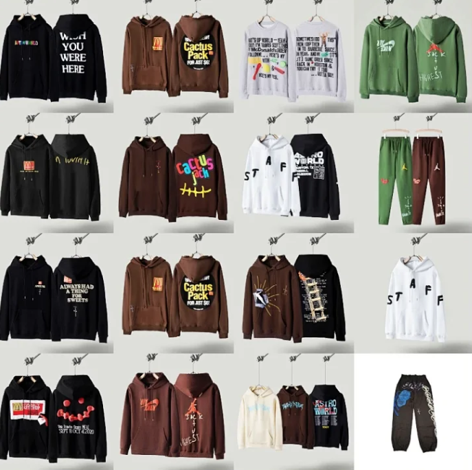 Travis Scott Cactus Jack Graphic Streetwear Hoodie Black