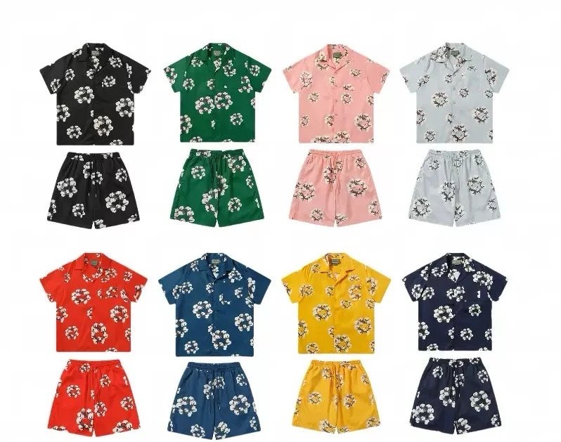 Design Floral Print Casual Matching Set Multicolor