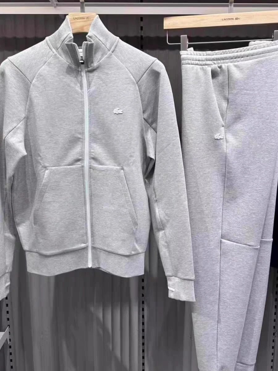 Lacoste Tracksuit Set Casual Sporty Tracksuit Gray