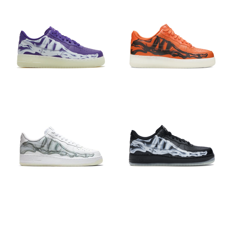 Nike Air Force 1 Low Skeleton Chunky Sneakers Multicolor
