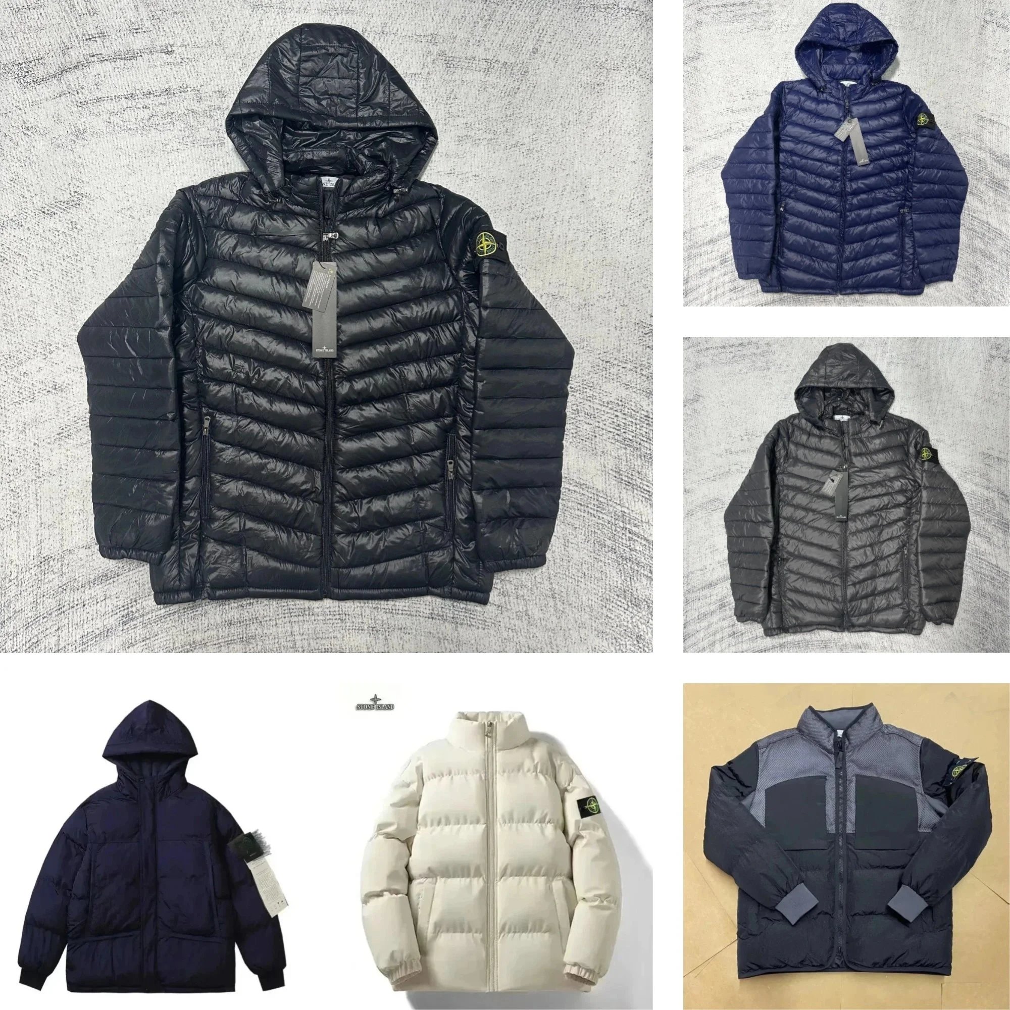 Stone Island Down Jacket Lightweight Puffer Black