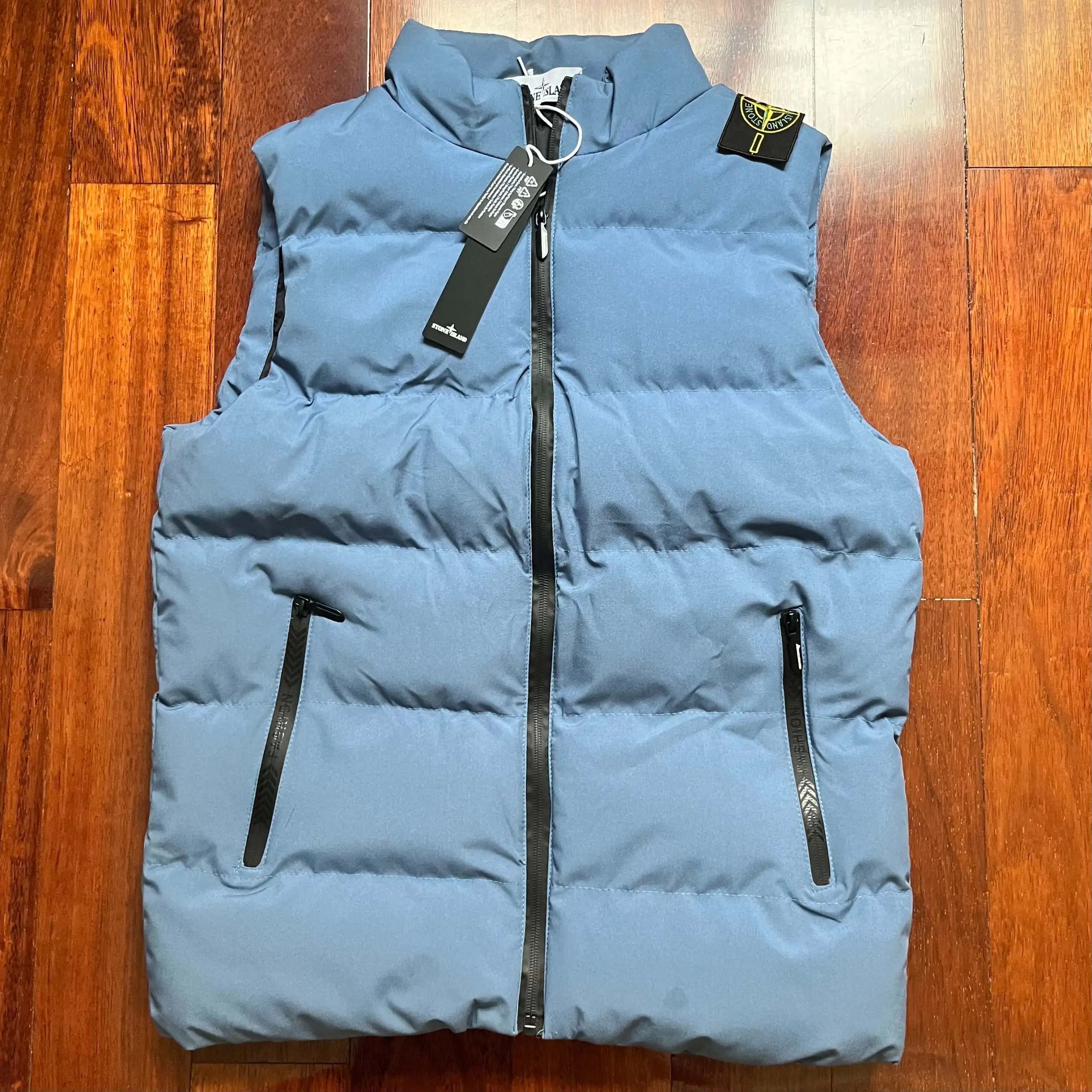 Stone Island Puffer Quilted Gilet Blue