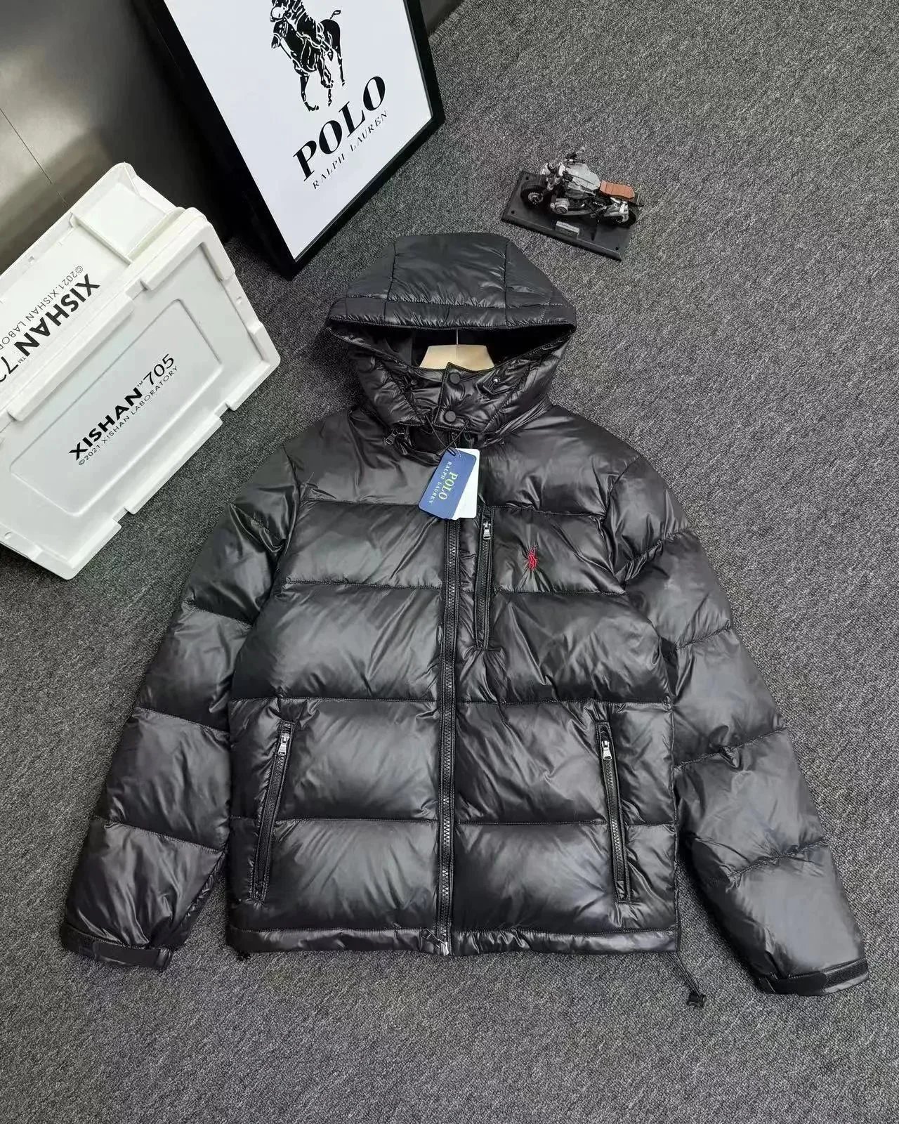 Ralph Lauren RL Puffer Lightweight Down Jacket Black