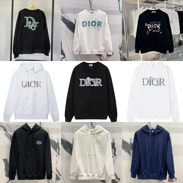 Dior Graphic Print Cotton Sweatshirt and Hoodie Collection Multicolor