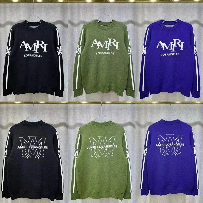 Amiri Los Angeles Graphic Knit Crewneck Sweater Multicolor