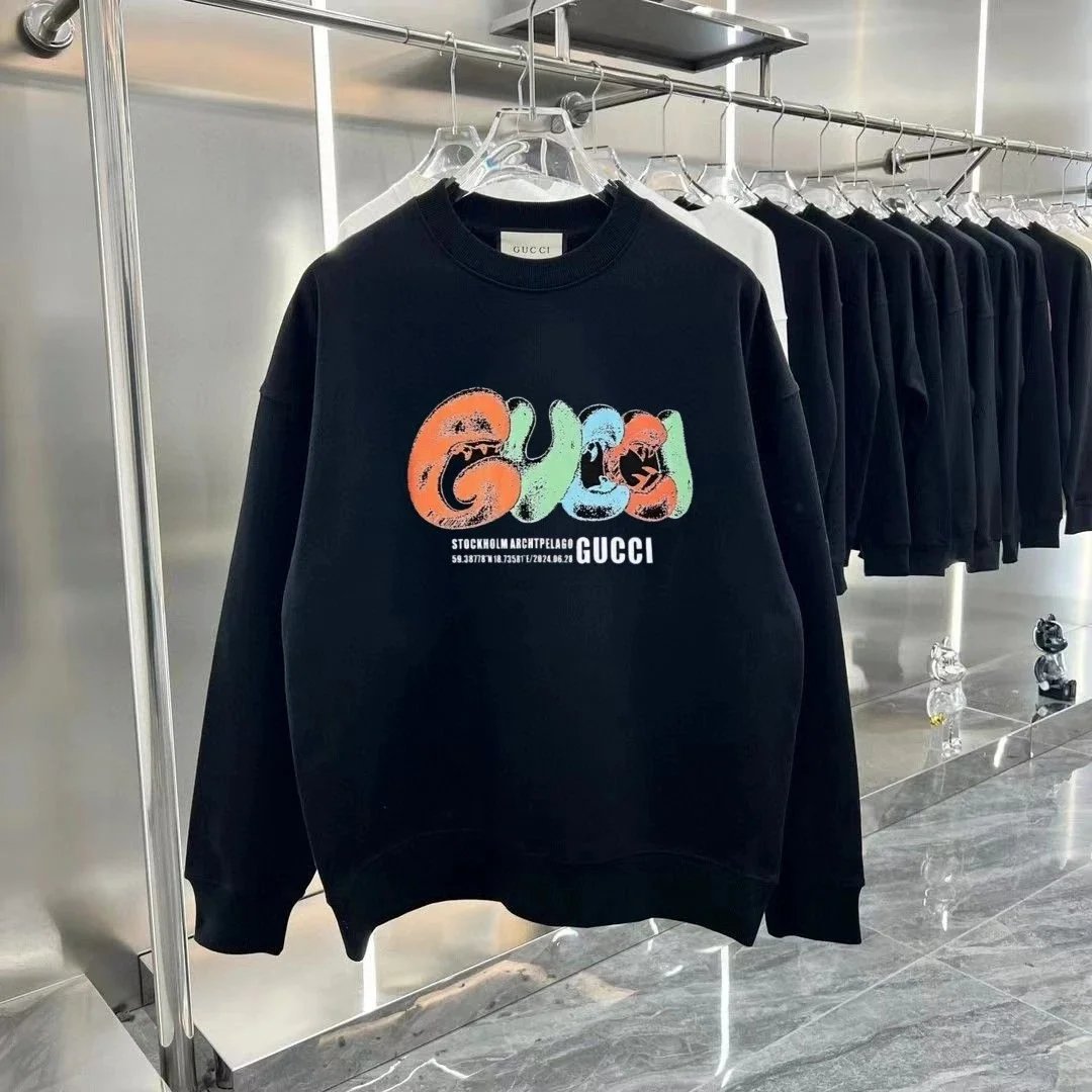 Gucci Stockholm Archipelago Graphic Cotton Sweatshirt Black